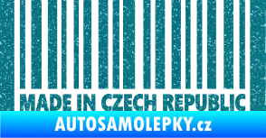 Samolepka Made in Czech republic čárový kód Ultra Metalic tyrkysová