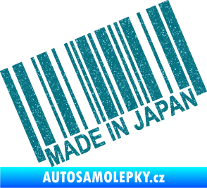 Samolepka Made in Japan 003 čárový kód Ultra Metalic tyrkysová