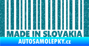 Samolepka Made in Slovakia čárový kód Ultra Metalic tyrkysová