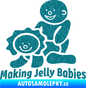 Samolepka Making jelly babies Ultra Metalic tyrkysová