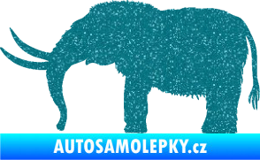 Samolepka Mamut 001 levá Ultra Metalic tyrkysová