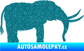 Samolepka Mamut 001 pravá Ultra Metalic tyrkysová