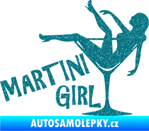 Samolepka Martini girl Ultra Metalic tyrkysová
