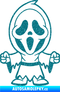 Samolepka Maska 002 pravá vřískot Ultra Metalic tyrkysová