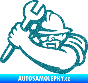 Samolepka Mechanik 001 levá Ultra Metalic tyrkysová