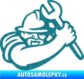 Samolepka Mechanik 001 pravá Ultra Metalic tyrkysová