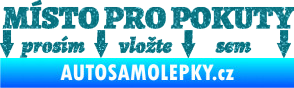 Samolepka Místo pro pokuty nápis na přední sklo Ultra Metalic tyrkysová
