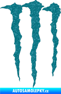Samolepka Monster Energy 002 Ultra Metalic tyrkysová