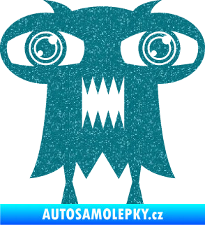 Samolepka Monstrum 003 levá Ultra Metalic tyrkysová