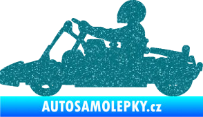 Samolepka Motokára 001 levá Ultra Metalic tyrkysová