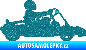 Samolepka Motokára 001 pravá Ultra Metalic tyrkysová