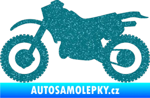 Samolepka Motorka 003 levá Ultra Metalic tyrkysová