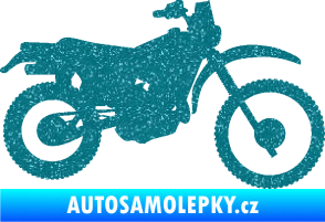 Samolepka Motorka 046 pravá Ultra Metalic tyrkysová