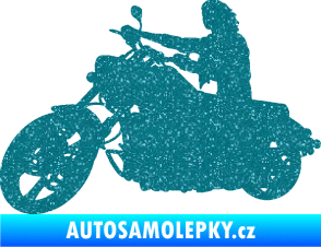 Samolepka Motorka 050 levá Ultra Metalic tyrkysová
