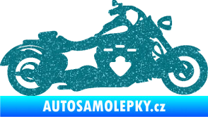 Samolepka Motorka 056 pravá Ultra Metalic tyrkysová