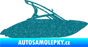 Samolepka Motorový člun 001 pravá Ultra Metalic tyrkysová