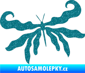 Samolepka Motýl 004 levá Ultra Metalic tyrkysová