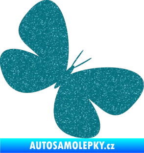 Samolepka Motýl 005 pravá Ultra Metalic tyrkysová