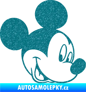 Samolepka Myšák Mickey 001 pravá Ultra Metalic tyrkysová