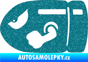 Samolepka Náboj 001 levá Ultra Metalic tyrkysová