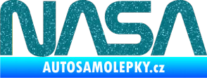 Samolepka NASA nápis Ultra Metalic tyrkysová