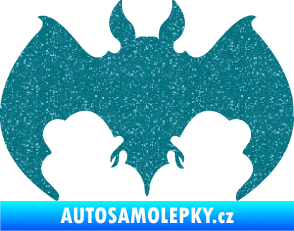 Samolepka Netopýr 002 Ultra Metalic tyrkysová