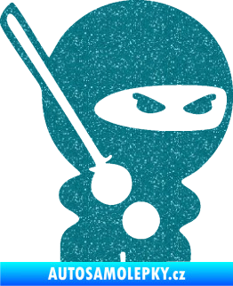 Samolepka Ninja baby 001 pravá Ultra Metalic tyrkysová