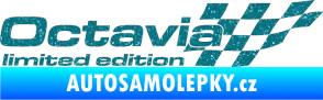 Samolepka Octavia limited edition pravá Ultra Metalic tyrkysová