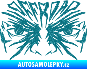 Samolepka Off Road 004 s obličejem Ultra Metalic tyrkysová