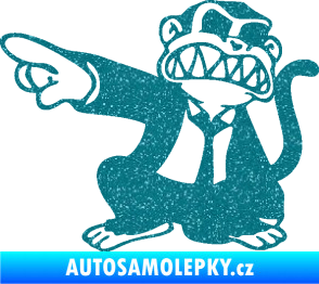 Samolepka Opičák JDM levá Ultra Metalic tyrkysová