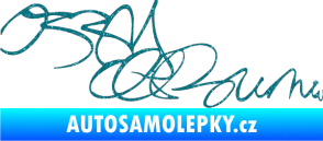 Samolepka Ozzy Osbourne 004 Ultra Metalic tyrkysová