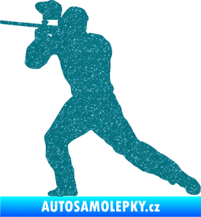 Samolepka Paintball 006 levá Ultra Metalic tyrkysová