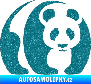 Samolepka Panda 001 pravá Ultra Metalic tyrkysová