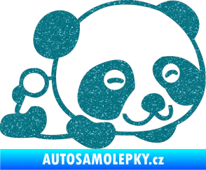 Samolepka Panda 003 pravá Ultra Metalic tyrkysová