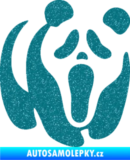 Samolepka Panda 014 pravá maska Vřískot Ultra Metalic tyrkysová