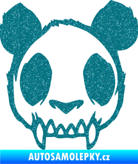 Samolepka Panda zombie  Ultra Metalic tyrkysová
