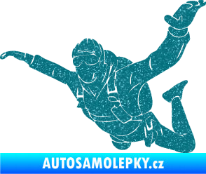 Samolepka Parašutista 004 levá Ultra Metalic tyrkysová