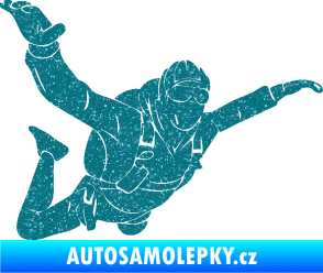 Samolepka Parašutista 004 pravá Ultra Metalic tyrkysová
