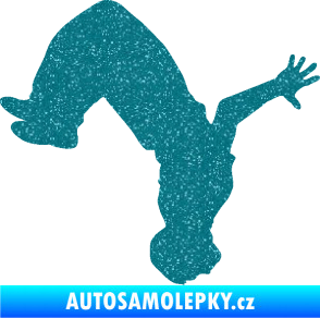Samolepka Parkour 003 pravá Ultra Metalic tyrkysová