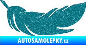 Samolepka Peříčko 007 pravá Ultra Metalic tyrkysová