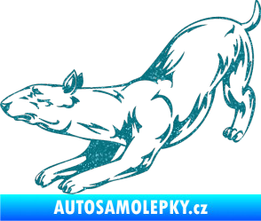 Samolepka Pes 009 levá Ultra Metalic tyrkysová