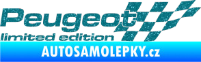 Samolepka Peugeot limited edition pravá Ultra Metalic tyrkysová