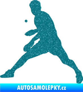 Samolepka Ping pong 002 levá Ultra Metalic tyrkysová