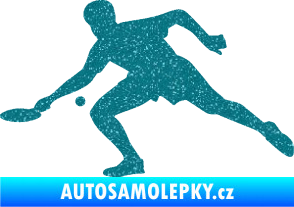 Samolepka Ping pong 001 levá Ultra Metalic tyrkysová