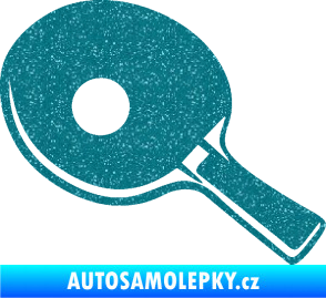 Samolepka Ping pong pálka levá Ultra Metalic tyrkysová