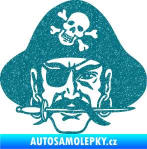 Samolepka Pirát 002 pravá Ultra Metalic tyrkysová