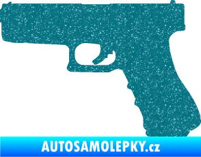 Samolepka Pistole 001 levá Ultra Metalic tyrkysová