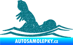 Samolepka Plavání 005 pravá Ultra Metalic tyrkysová