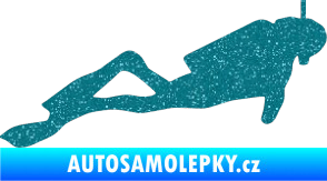Samolepka Potápěč 009 pravá Ultra Metalic tyrkysová