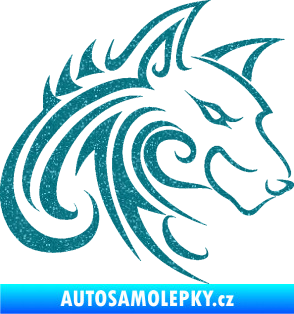 Samolepka Predator tattoo 001 pravá Ultra Metalic tyrkysová